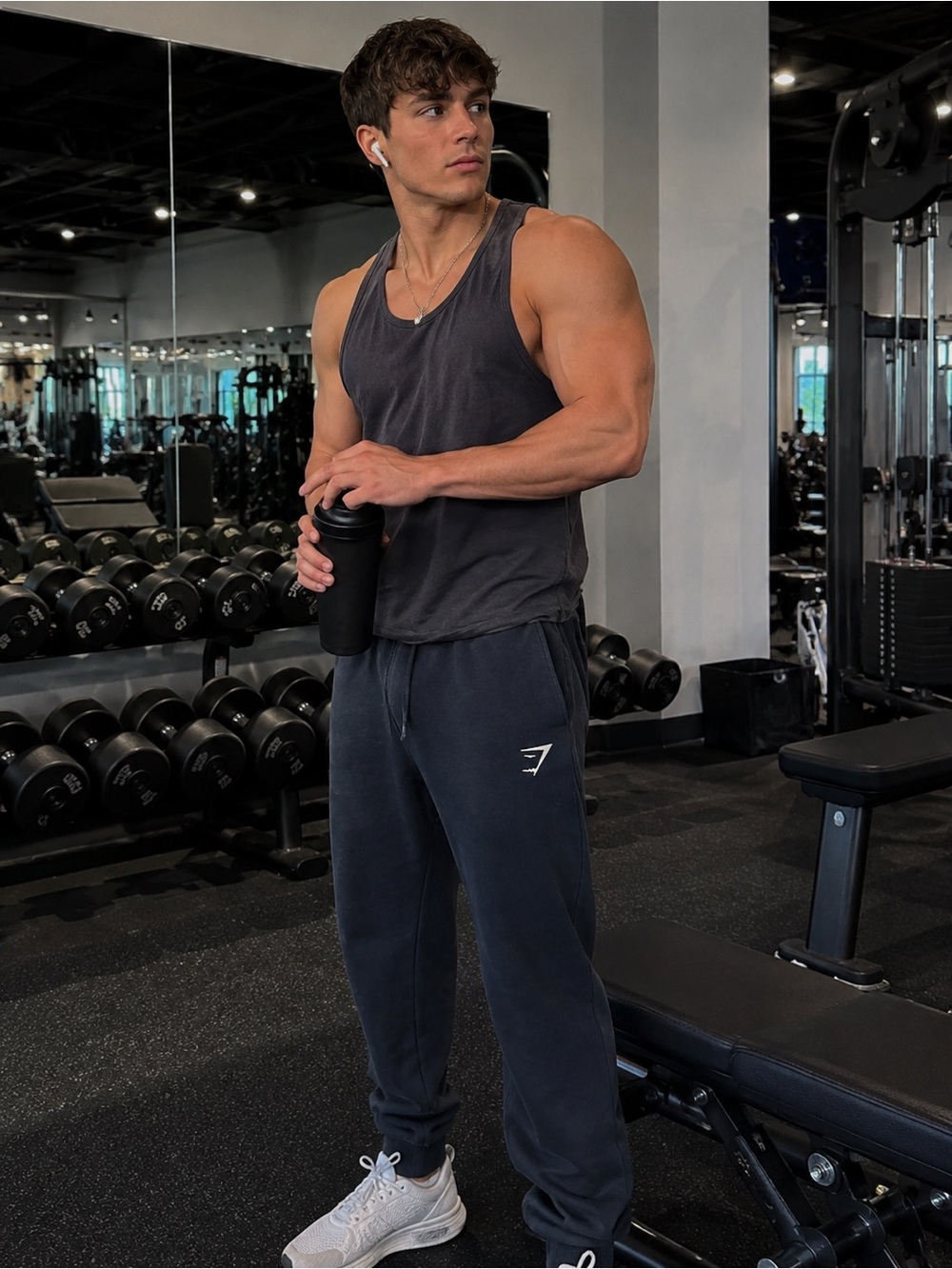 Gymshark Dark Blue Sweat pant joggers size Large